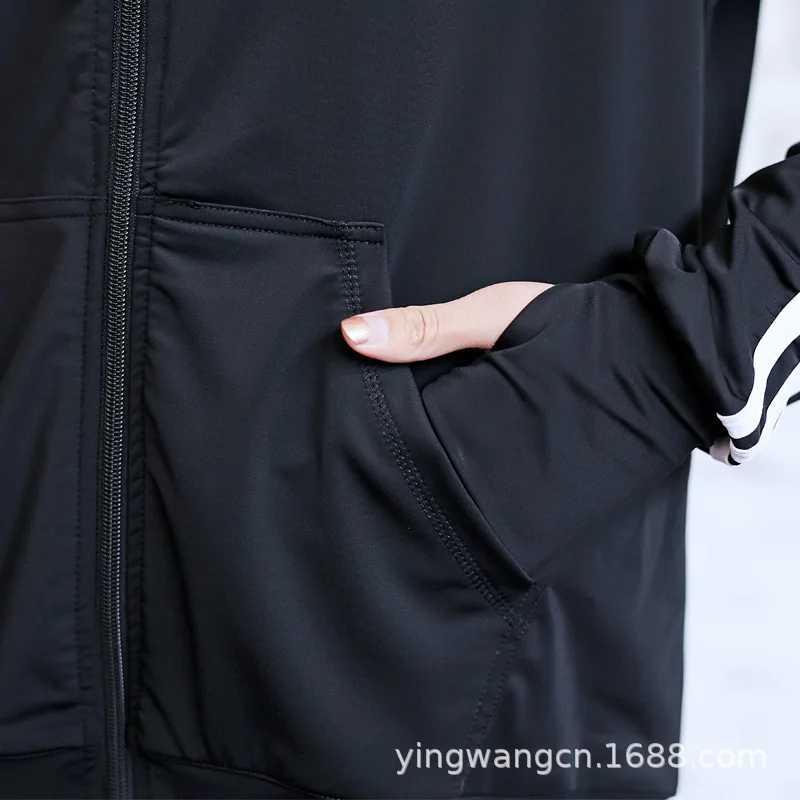 

New Style Korean-style Autumn & Winter Sports Fitness Yoga Clothes Ultra-stretch Slimming Breathable Quick-Dry Jogging Suits Thr