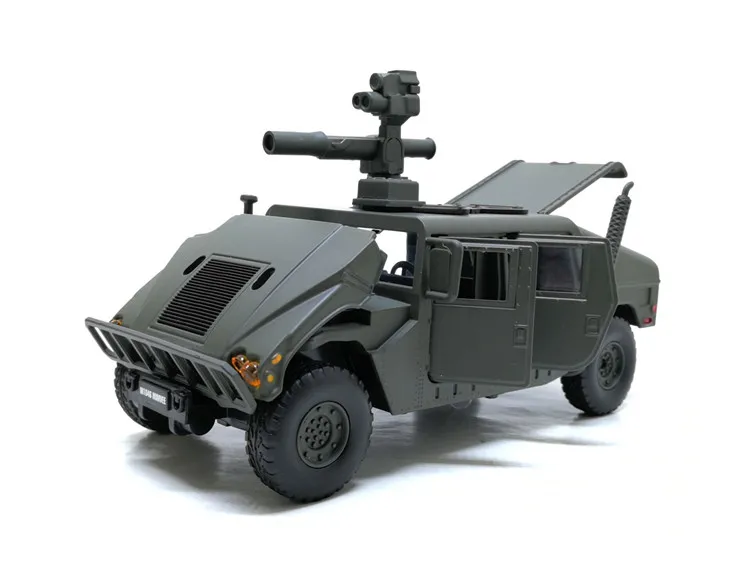 Модель 1/32 года, модель внедорожника Hummer H1 в масштабе США, игрушечный звуковой светильник, литой под давлением, металлический оттягивающийся автомобиль, военная модель, игрушка для детей в подарок