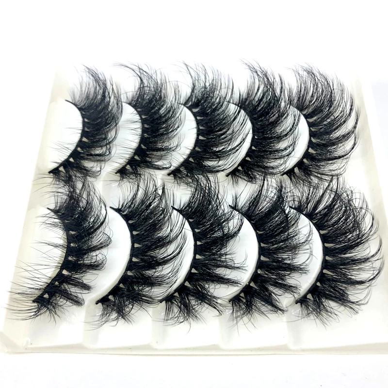 

New 5 pairs Eyelashes 3D Mink Lashes Thick HandMade Fluffy Lashes Cruelty Free Volume Wispy Soft Lash Reusable False Eyelash