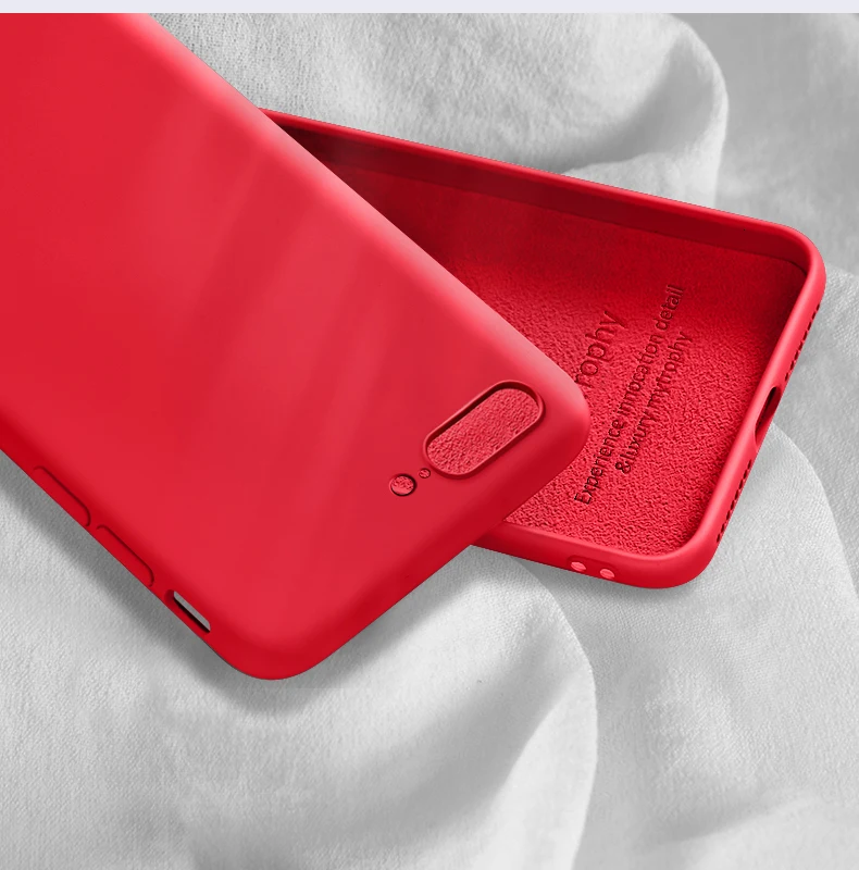 IMIDO жидкий силиконовый трендовый чехол для телефона для IPhone 7 8 6 Plus X XR XS Max простой чехол для IPhone 11 Pro Max тонкая задняя крышка - Цвет: Красный