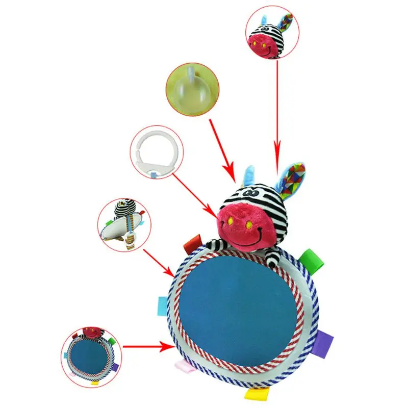 Decorations Rearview-Mirrors-Cars Baby Safety-Seat Adjustable Viewing Kids Cartoon
