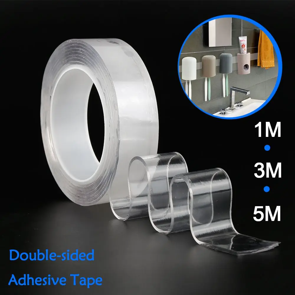 

Transparent Multi-function Nano Magic Tape Seamless Washable Adhesive Pad Double-sided Non-slip Removable Adhesive Tape