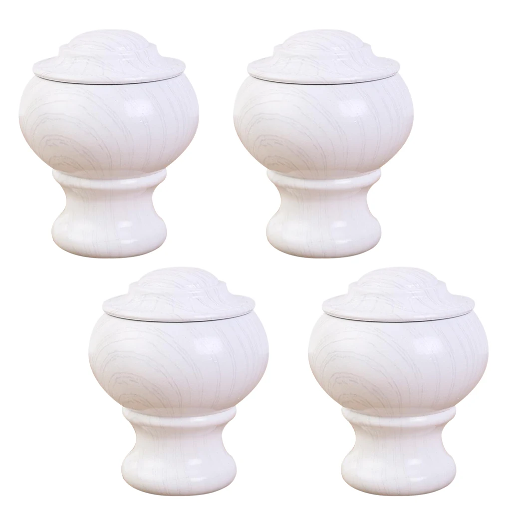 28mm 4pcs PVC Decorative Curtain Pole/ Rod  Ends Finals Window Curtain Finals Curtain Pole Head Drapery Pole Ends