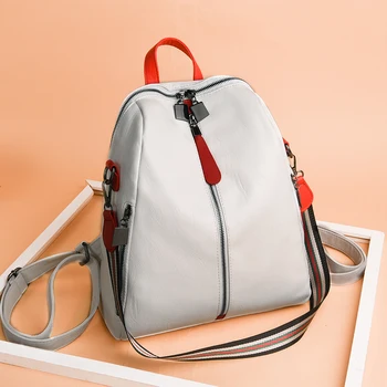 

2019 Female backpack mochila feminina casual Multifunction Women Leather Backpack Female Shoulder Bag Sac A Dos Travel Back Pack