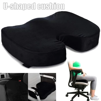 

Office Chair Coccyx Cushion Car Seat Pillow Tailbone Memory Foam Anti-Decubitus Pad for Home 17.5x14x3 inch