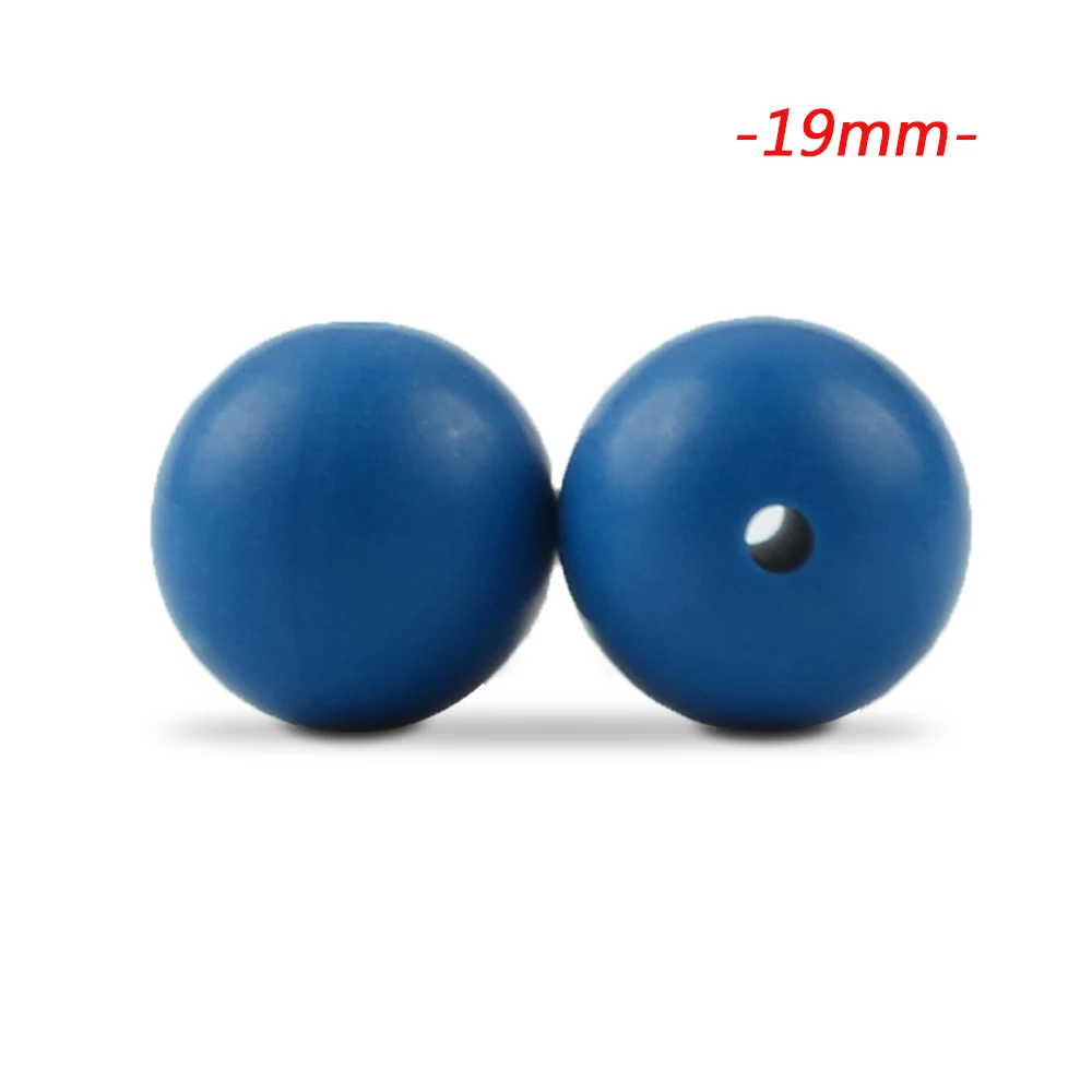 Горячие 19 мм круглые 50 шт силиконовые бусины для прорезывания зубов для ребенка BPA безопасные DIY силиконовые бусины - Цвет: vivid blue