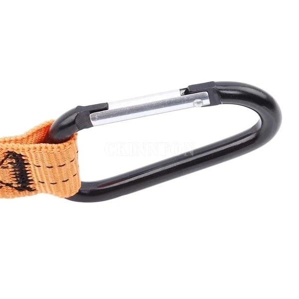 50Pcs/Lot Carabiner Lanyard Retractable Safety Rope Telescopic Elastic Climbing Tool Anti-fall Safety