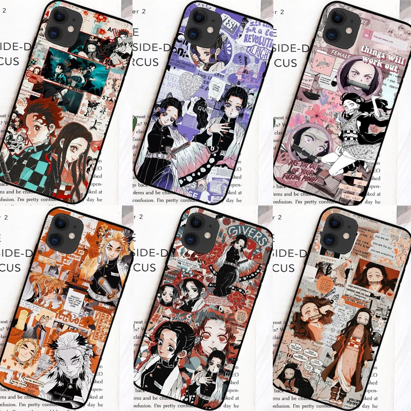 Demon Slayer Kimetsu no Yaiba anime characters soft silicone Phone case cover For iPhones 11 Pro Max SE 6 6s 7 8 Plus X XR XS 5 | Мобильные