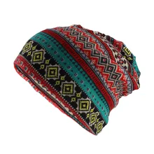 Miaoxi/Новинка; Модные Винтажные женские теплые шапочки с цветочным принтом; осенний шарф; однотонные удобные шапочки Skullies; шапка для девочек; шапки; розничная