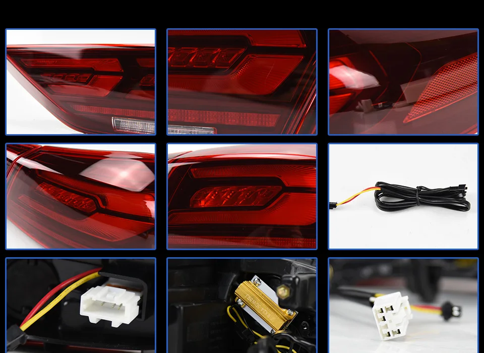 4 шт. автомобильный Стайлинг для задние габаритные огни для Hyndai Elantra- для Elantra светодиодный задний фонарь+ сигнал поворота+ тормоз+ обратный светодиодный свет