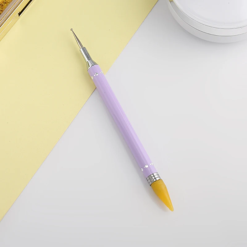 Алмазная вышивка, двойная головка, ручка для дрели, точечная ручка для рисования, точечная ручка для дизайна ногтей, стразы, восковой карандаш, кристальная ручка, инструмент