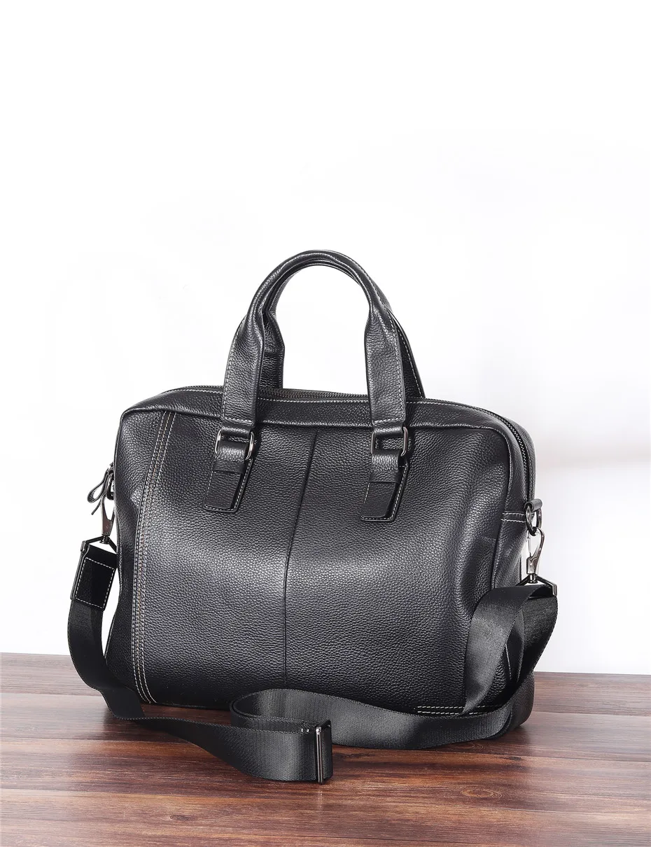 Genuine Leather Briefcase Men Handbags Crossbody Men Tote Bag Designer Men Messenger Shoulder Bags Cow Leather Handle Bag