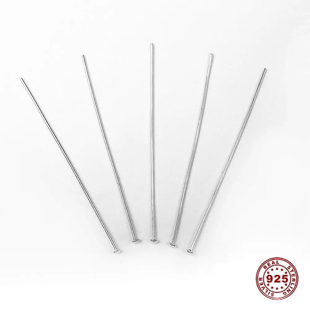 Doreen Box 925 Sterling Silver Long Head Pins DIY Findings Jewelry Wholesale 0.65mm (22 gauge) 1 Gram | Украшения и аксессуары