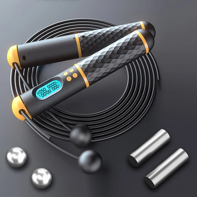 2 in 1 Jump Rope Intelligent Cordless Skipping Rope Digital Counter Gym Rope Weight Loss Training