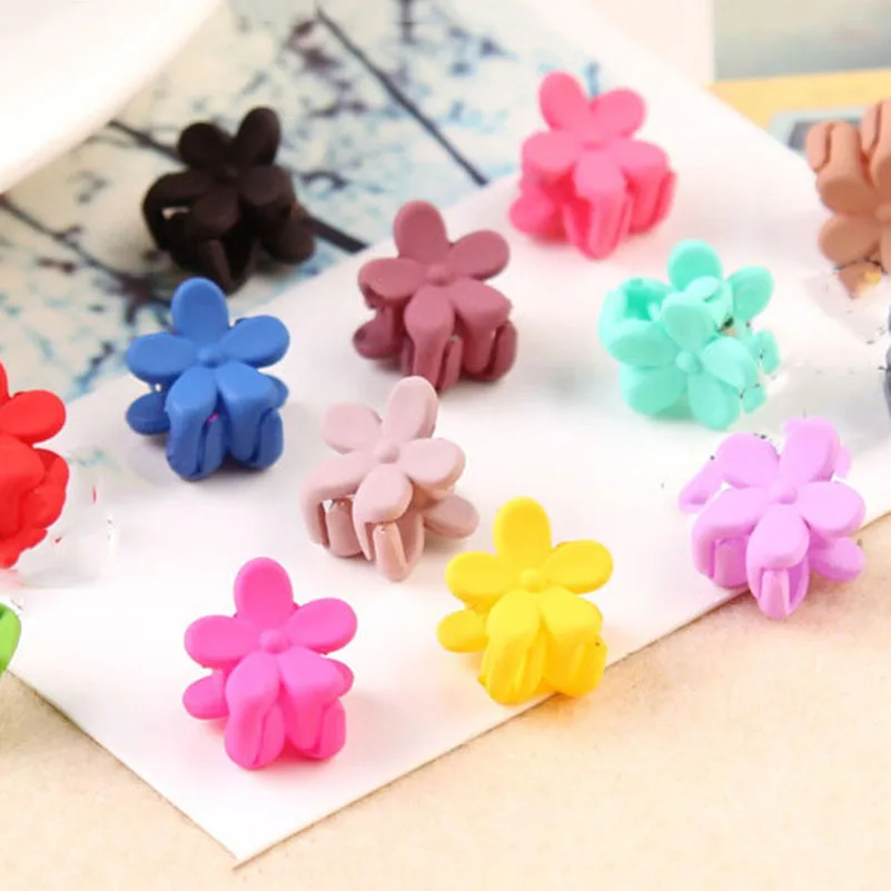 

10pcs/set Small Hair Claw For Baby Girls Colorful Cute Flower Hair Claws Lovely Candy Color Hair Clip for Kids Hair Accessories