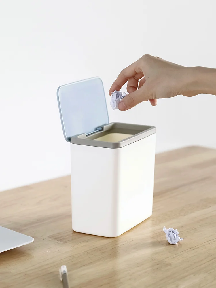 

Desktop Sorting Trash Can Storage Waste Box Mini Portable Plastic Vertical Household Kitchen Toilet Small Paper Basket