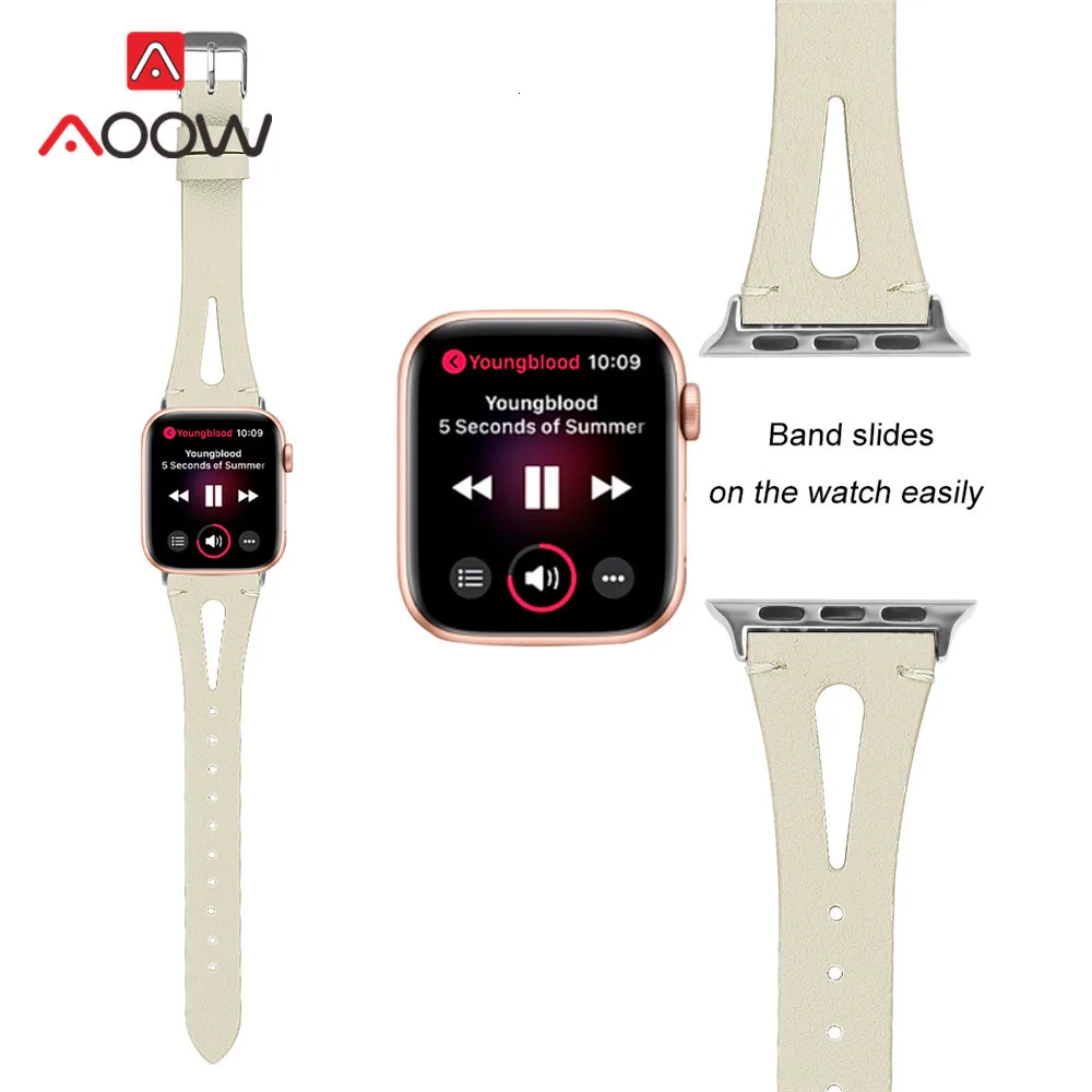 Ремешок из натуральной кожи для Apple Watch 4 40 мм 44 мм 38 мм 42 мм цветочный принт розовое золото мужской женский браслет ремешок для iwatch 1 2 3