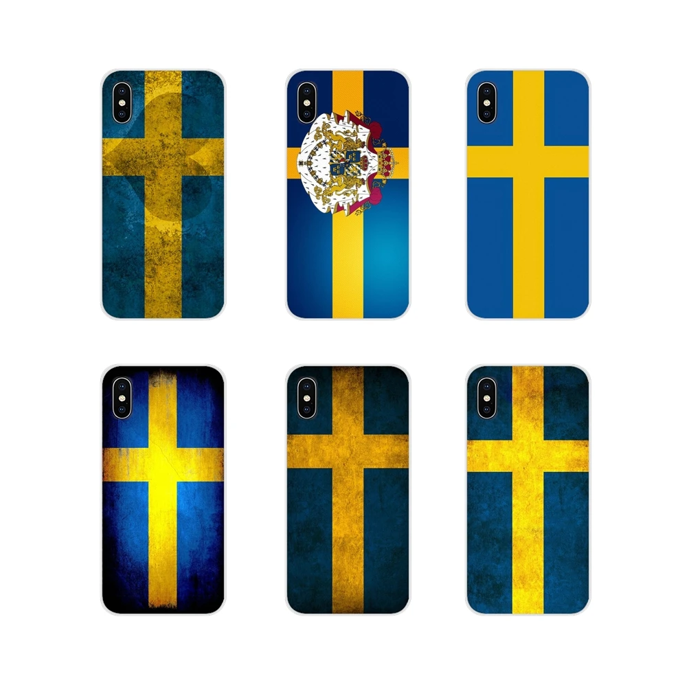 

Transparent Soft Skin Case Sweden National flag emblem For Apple iPhone X XR XS 11Pro MAX 4S 5S 5C SE 6S 7 8 Plus ipod touch 5 6