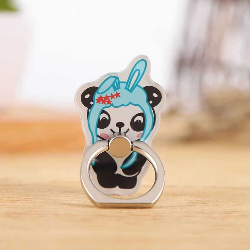 Cartoon Panda Mobile Phone Finger Ring Holder For Phones Grip Support  Accessories Telephone Smartphone Cell Phone Stand Holder