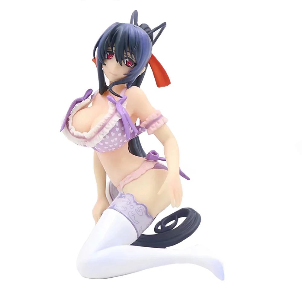 Liceum DxD figurka Model postaci z Anime Himejima Akeno królowa Sexy koronkowe pończochy pcv 30CM statua kolekcjonerska zabawka