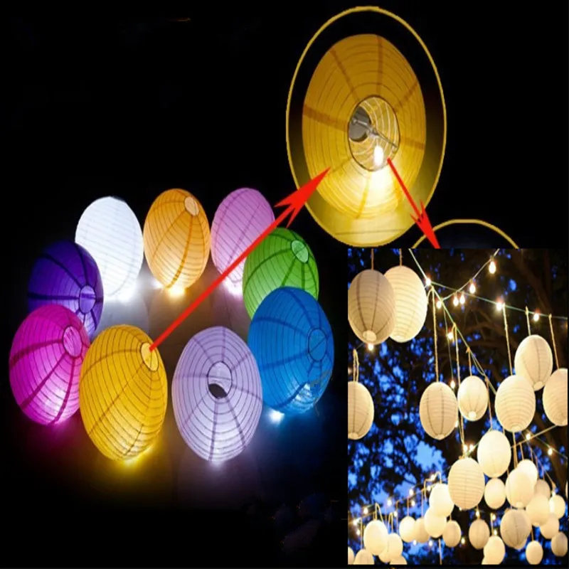 

15cm to 30cm Luminous Paper Lantern Chinese Round LED Lanterns Lamps Ball For Wedding Christmas Event Party Decorations