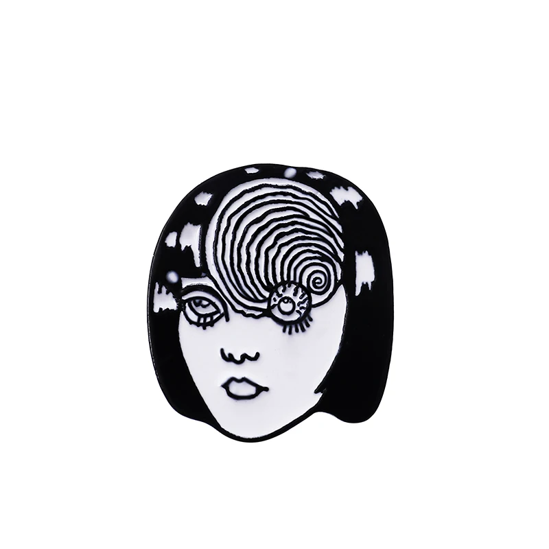 Абстракционизма рисунок Пикассо эмалированные булавки черный белый минималистский ювелирные изделия несколько глаз Анатомические сердце эмалевые броши, булавки - Окраска металла: 8