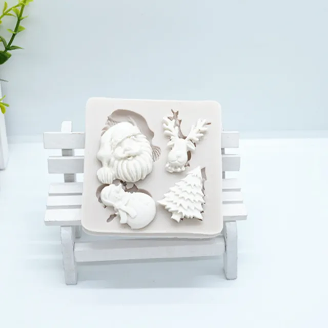 Karácsonyi Szarvas Hóember Fa Alakú Szilikon Gyanta Penész Torta Díszítő Sütőszerszám Diy Csokoládé Cukorka Tészta Fondant Formák