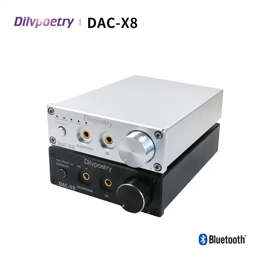 Dilvpoetry Dac X8 Bluetooth Usb Dacヘッドフォンアンプcm6642 Cs8416 Cs4398 Tpa61 Opa2134 Op275 Qcc3008 デスクトップヘッドフォンアンプ デジタル アナログコンバータ Aliexpress