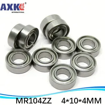 

AXK Factory direct sale MR104 SMR104 Z SMR104ZZ X4ZZ L1040ZZ 4X10X4 mm Mini bearing stainless steel 440Cmaterial 10pcs/lot