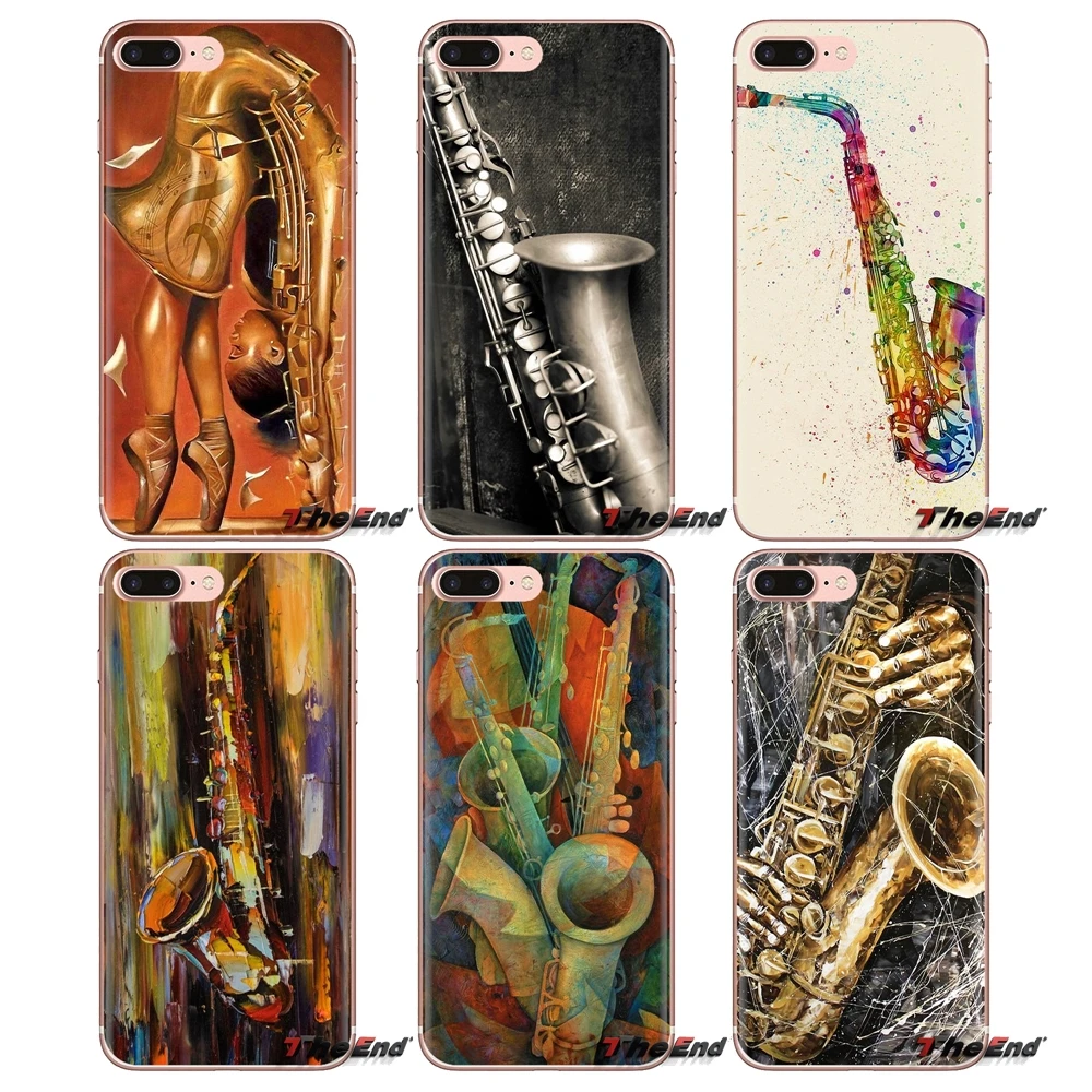 Для iPod Touch Apple iPhone 4 4s 5 5S SE 5C 6 6S 7 8 X XR XS Plus MAX саксофон музыка Джаз символы силиконовый