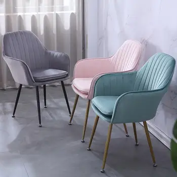 

Nordic ins dining chair light luxury net red backrest stool stool restaurant simple lazy home makeup chair