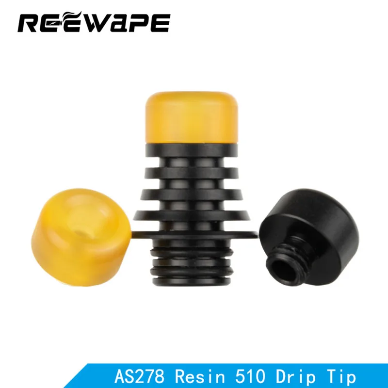 Reewape Vape мундштук Смола капельного наконечника 510 для Rta танк электронная сигарета испаритель распылитель комплект