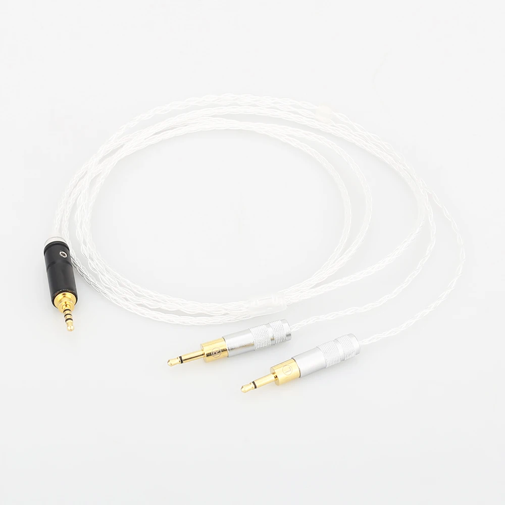 Audiocrast 2 5 3 5 4 4mm Balanced 8core Silver Plated Headphone Upgrade Cable for HD700 HD 700 M1060 M1060c Audio grade cable