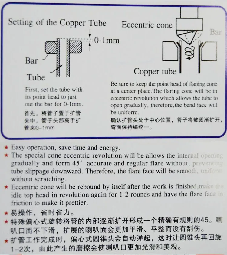 WK-806FTL Pipe Flaring Cutting Tool Set Tube Expander Copper Tube Flaring Kit Ex