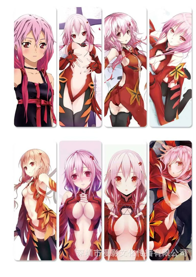 10 компл./лот аниме Guilty Crown закладки для книг GC OUMA SHU YUZURIHA INORI книжная Обложка из ПВХ