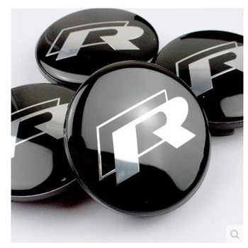

65MM Car Wheel Center Caps For Volkswagen with R logo wheel modified car standard Hub center cover