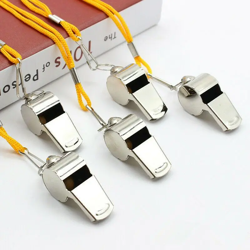 

3pcs Stainless Steel Metal Whistle for Referee Sport Rugby Party Training game for Soccer Football Basketball Cheerleaders Cheer
