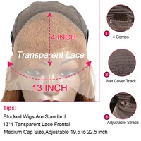 Perruque Lace Front Wig péruvienne naturelle bouclée, cheveux ondulés, couleur gingembre, brun, pre-plucked, pour femmes 5