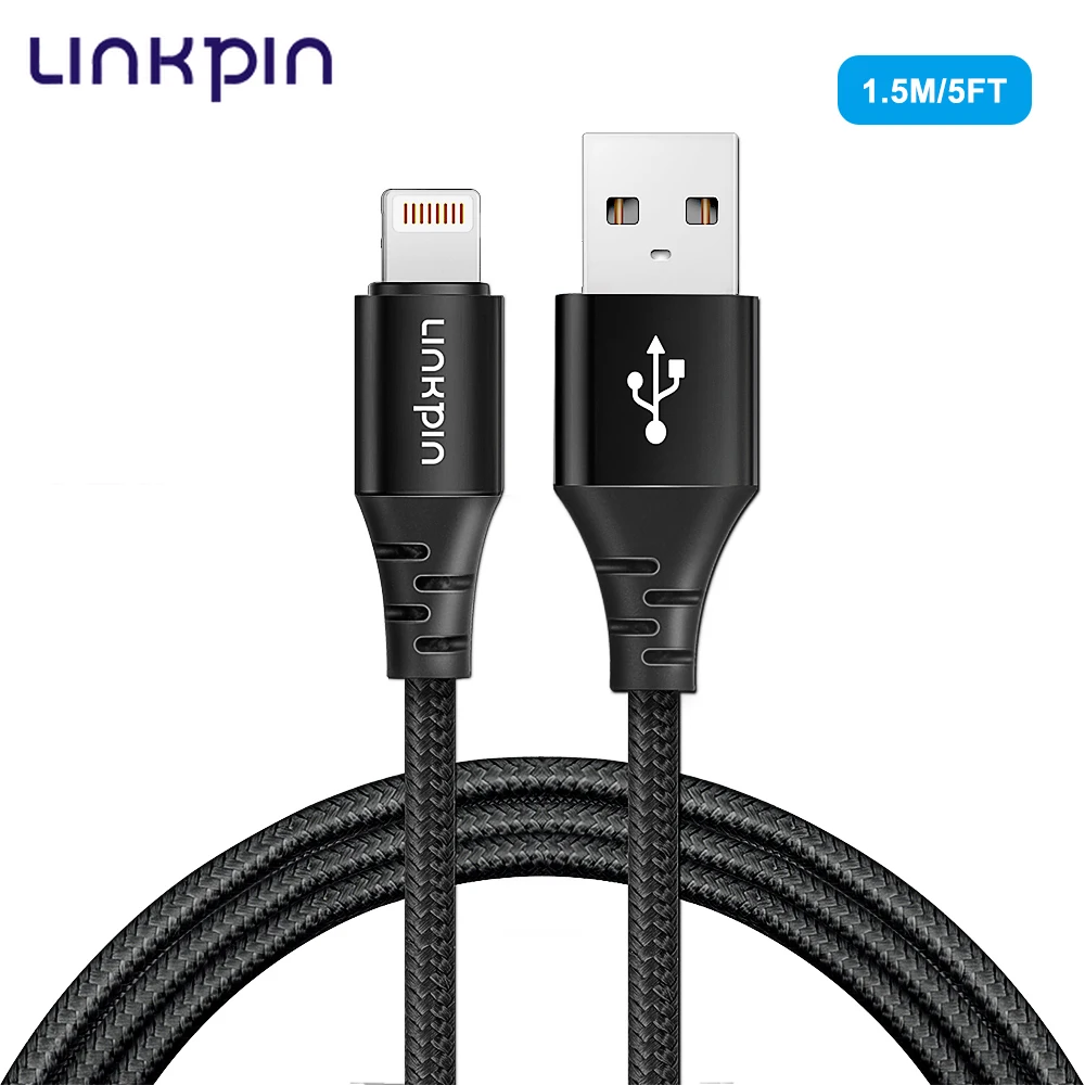 LINKPIN MFi USB кабель для iPhone 11 Pro X XS 2.4A Быстрая зарядка Lightning 6 зарядное устройство