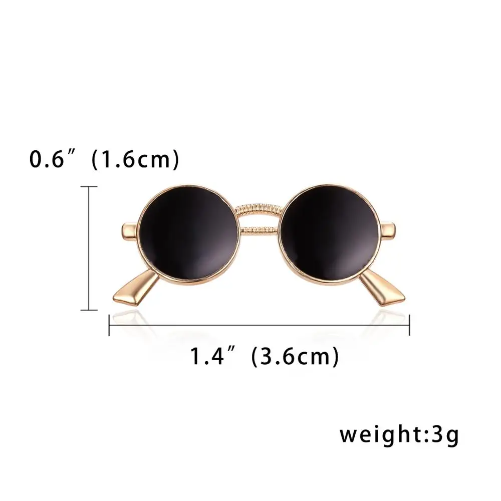 Fashion Glasses Sunglasses Frame Openwork Scissor Badge Small Brooch Pin Suit Dress Shirt Collar Women Men Clothing Accessories - Окраска металла: 11