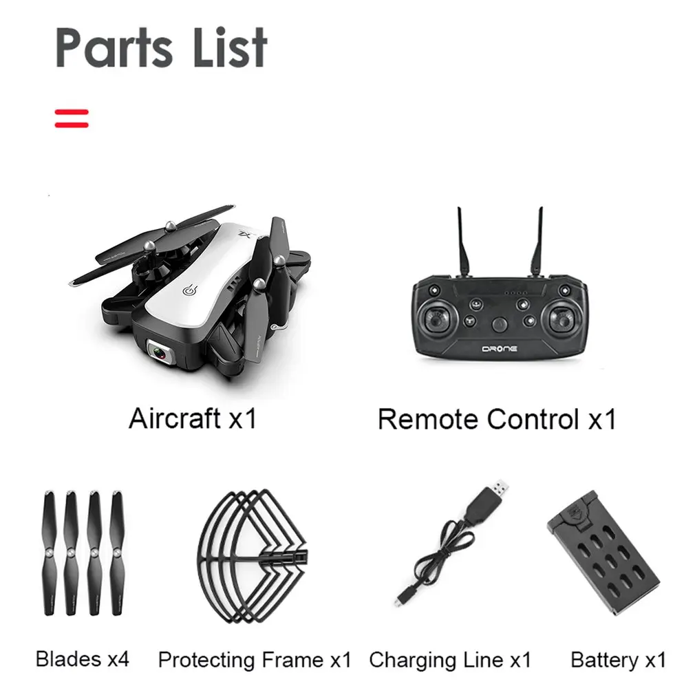 

S36 Foldable RC Drone with Dual camera 1080P 4K HD WiFi Optical Flow Hover RC Helicopter Airplane Headless Mode