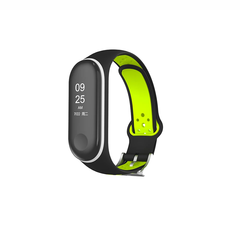 New 1Pc Fashion Strap Smart Accessories Replacement Double Color Silicone Bracelet Case For Xiaomi Smart Band 4 3 Series