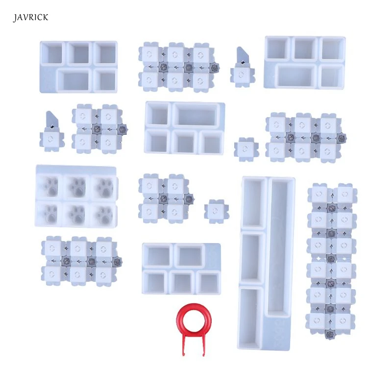 

1 Set Manual DIY Mechanical Keyboard Key Cap Silicone Mold UV Crystal Epoxy Molds Handmade Crafts Making Tools