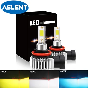 

ASLENT Car Headlight H4 H7 mini LED H1 H3 H8 H9 H11 9005 HB3 9006 HB4 H27 Lamp Bulb 48W 10000LM Auto Fog Light white golden blue