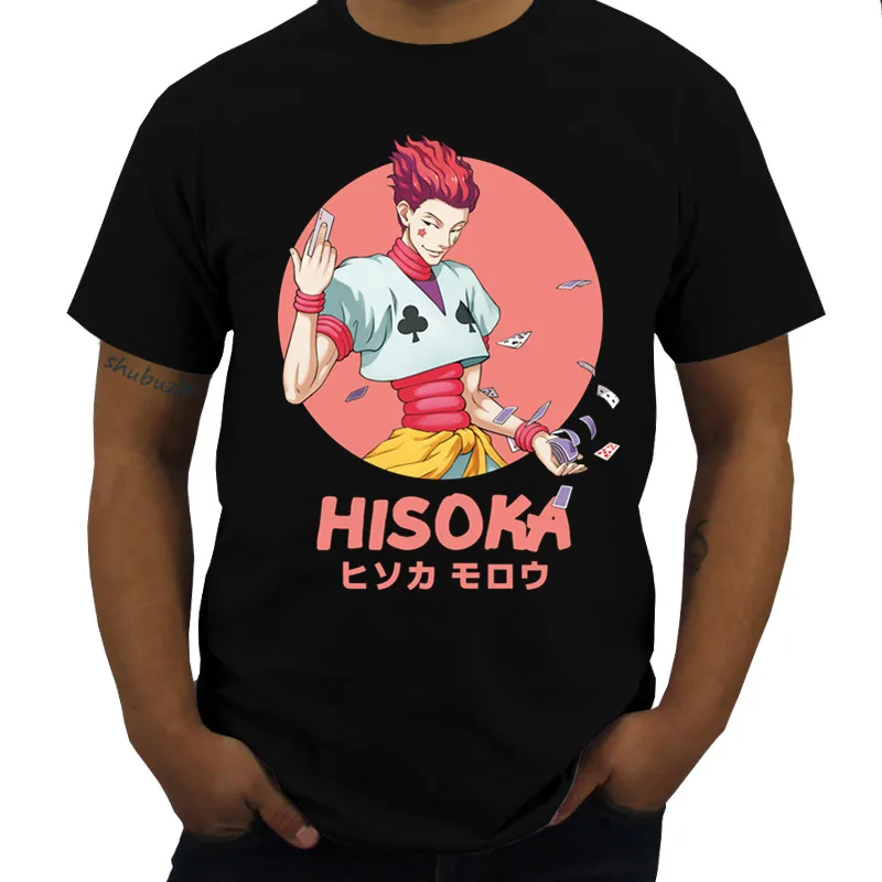 Мужская футболка с принтом манга HxH Hisoka Morow городская из чистого хлопка японским