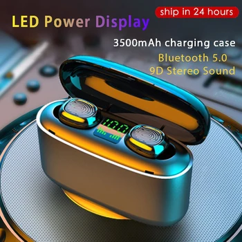 

Bluetooth 5.0 Earphones 3500mAh Charging Box Wireless Headphones 9D Stereo Sport Waterproof Earbuds TWS Headset Noise Canceling