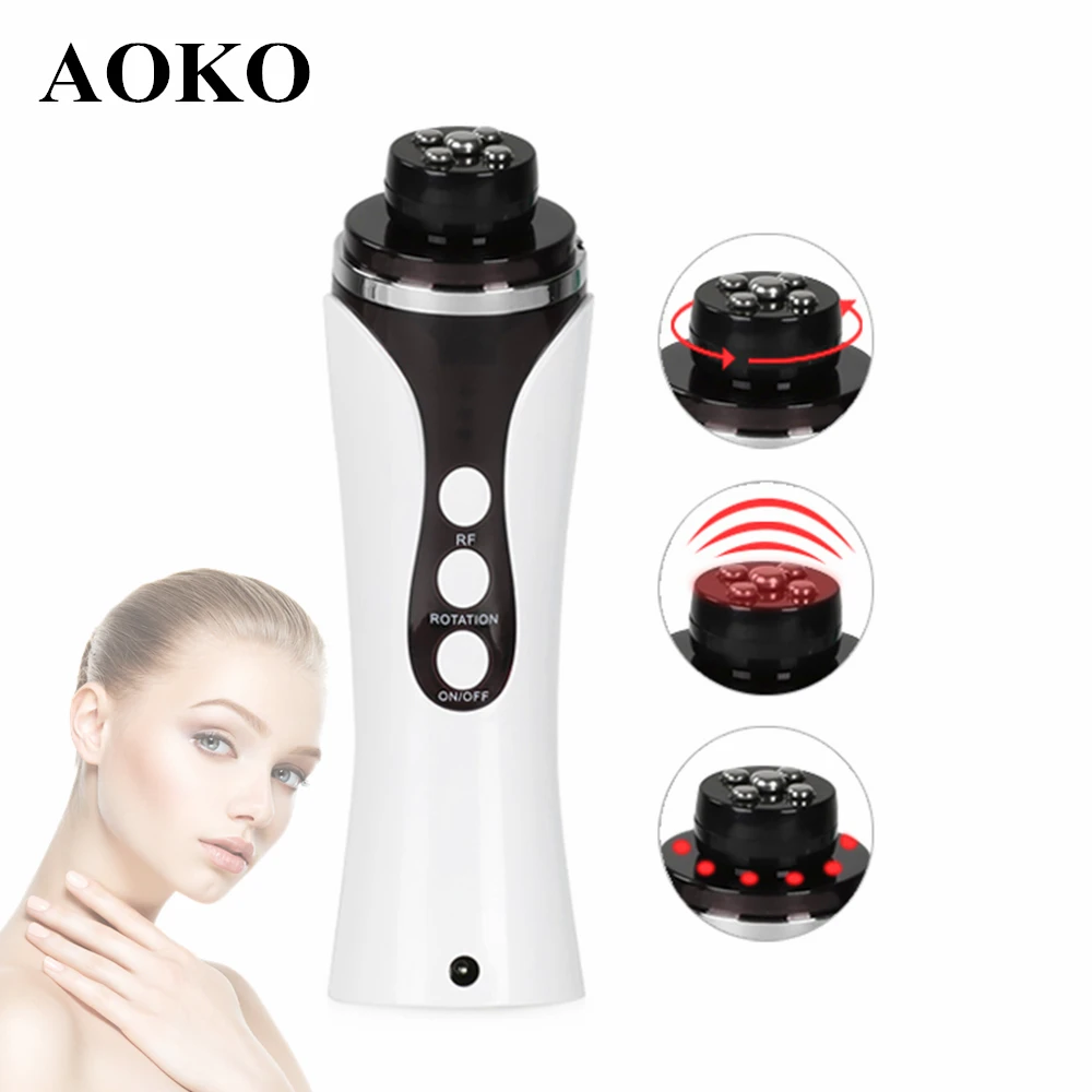 AOKO 360 Degrees Rotate RF Radio Frequency Beauty Machine Facial Face