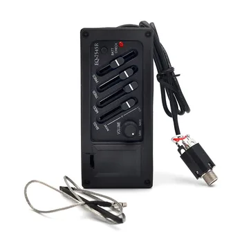 

7545R Sound Pickup Ballad Modification Four Stage Practical Durable Electric Box Preamps Acoustic Guitar Musical Amplifier