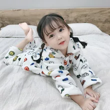 Детские фланелевые пижамы; 5; Сезон Осень-Зима для детей 0-1-летних детей теплый корсет Домашняя одежда 2, из вельвета, для мальчика 3 Детский жакет из денима для девочки; костюм