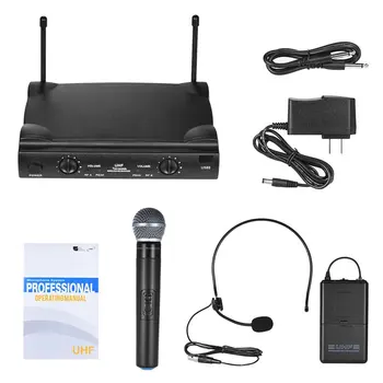 

U585A UHF Wireless microphone two handheld microphone sets KTV home wireless microphone practical portable set